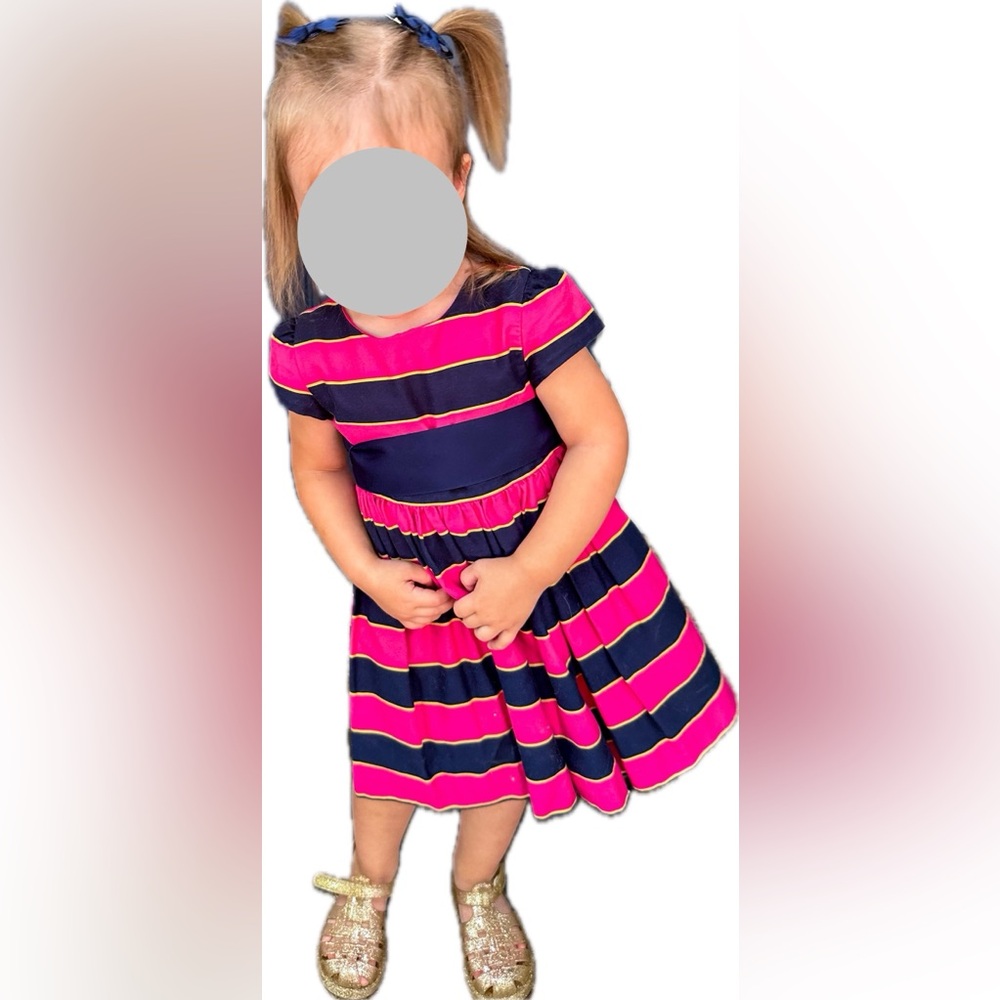 Ralph Lauren pleated striped dress